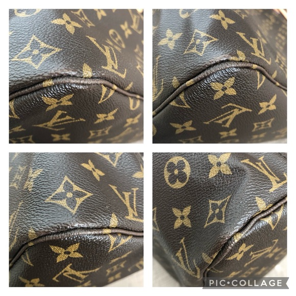 Louis Vuitton Neverfull MM Tote coated fabric cowhide leather trim Shoulder Bag - Picture 10 of 17